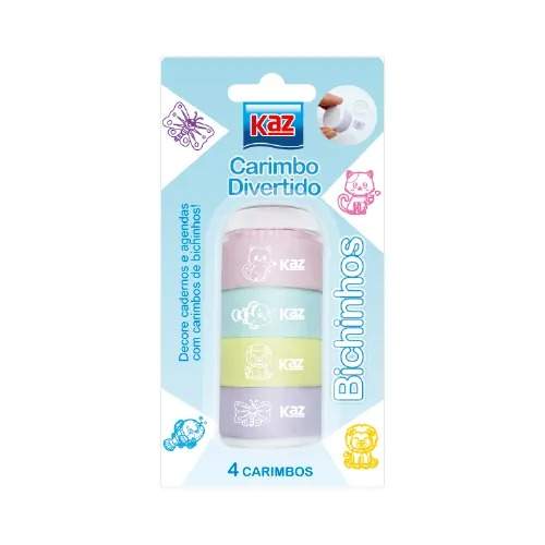 CARIMBO DIVERTIDO BICHINHOS 4P�S